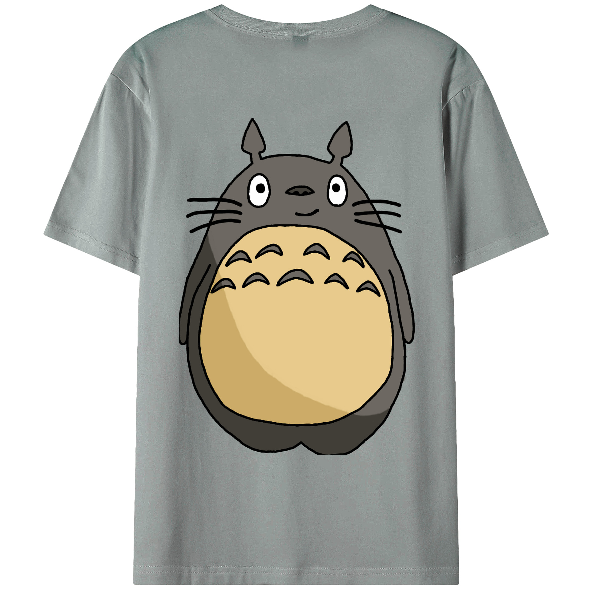 （画像用） となりのトトロ 草壁メイ 草壁サツキ My Neighbor Totoro Satsuki Kusakabe Mei Kusakabe 綿100％ メンズ半袖Tシャツ（バックプリント） 通気性